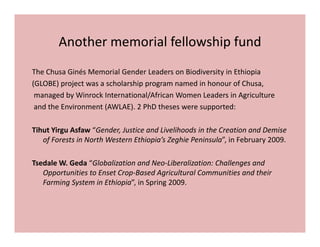 Eulogy for Chusa Ginés, CIAT Cali, May 12, 2010