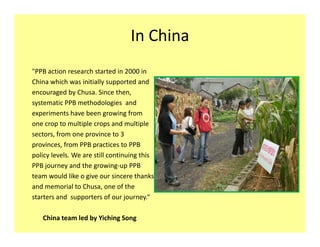 Eulogy for Chusa Ginés, CIAT Cali, May 12, 2010