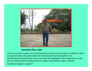 Eulogy for Chusa Ginés, CIAT Cali, May 12, 2010