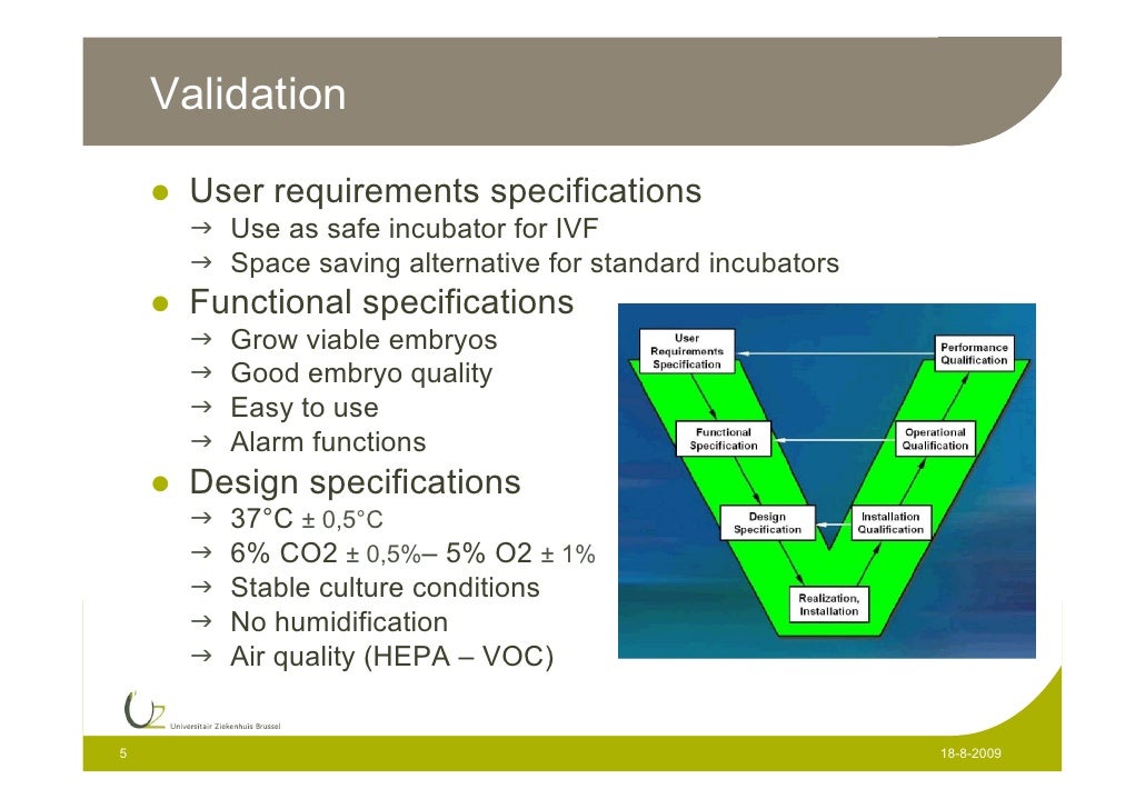 Ronny Janssens Validation G 185 Incubator