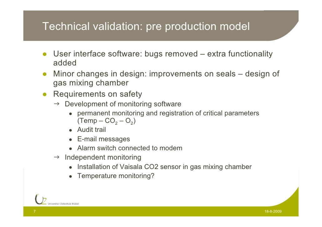 Ronny Janssens Validation G 185 Incubator