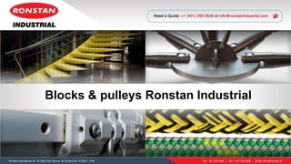 Blocks & pulleys Ronstan Industrial
 