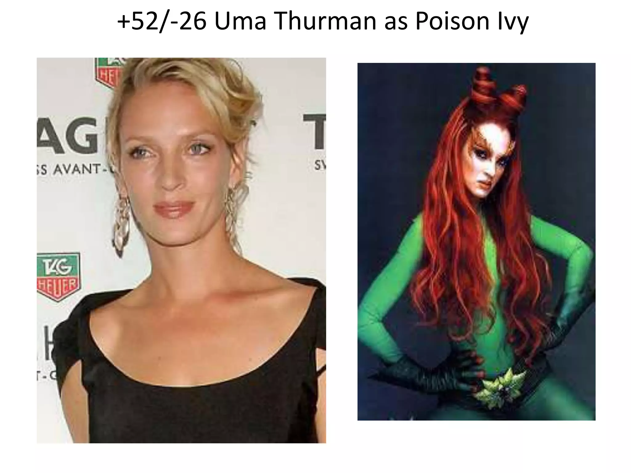 +52/-26 Uma Thurman as Poison Ivy
 