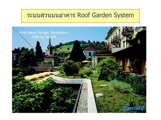 ระบบสวนบนอาคาร  Roof Garden System 