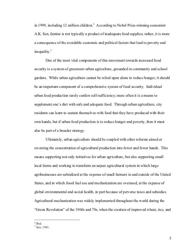 agriculture essay