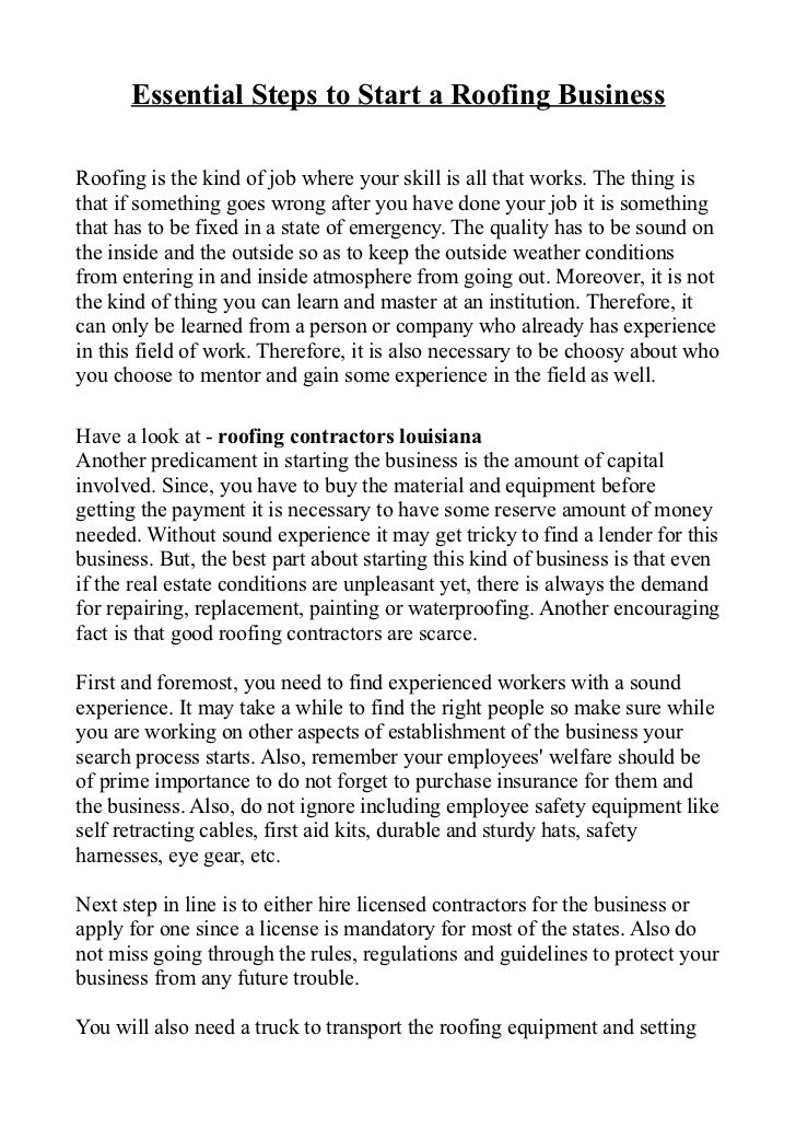 Essential Steps to Start a Roofing Business