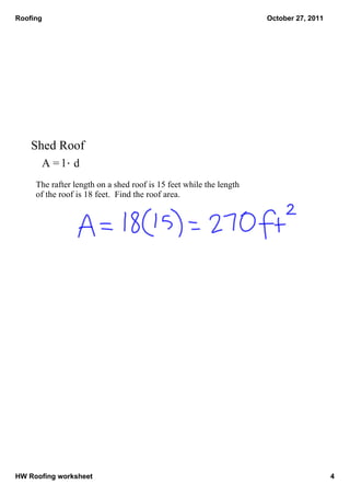 Roofing notes | PDF