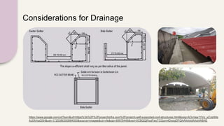 Considerations for Drainage
https://www.google.com/url?sa=i&url=https%3A%2F%2Fproarchinfra.com%2Fproarch-self-supported-roof-structures.html&psig=AOvVaw1YVz_xZJqHHs
AJ0XrhqG5H&ust=1725386300884000&source=images&cd=vfe&opi=89978449&ved=0CBQQjRxqFwoTCOjzm4DrpIgDFQAAAAAdAAAAABAE
 