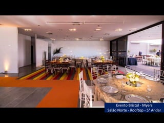 Evento Bristol - Myers
Salão Norte - Rooftop - 5° Andar
 