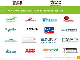KEY COMPONENT PARTNERS & STRATEGIC TIE UPS
10
 
