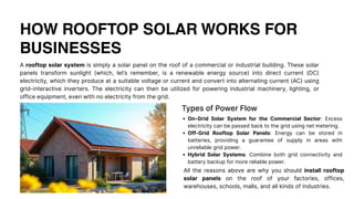 solar roof top solutions for Commercial & Industrial Energy Needs ...