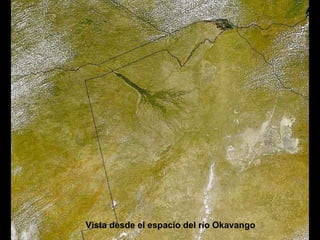 Vista desde el espacio del río Okavango 