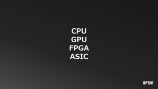 CPU
GPU
FPGA
ASIC
 