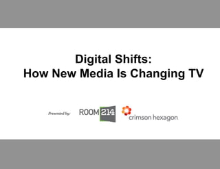 Digital Shifts:
How New Media Is Changing TV


   Presented by:
 