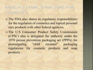 REGULATORY REQUIREMENTS FOR MARKETING OF COSMETICS BY ROOMA KHALID | PPTX