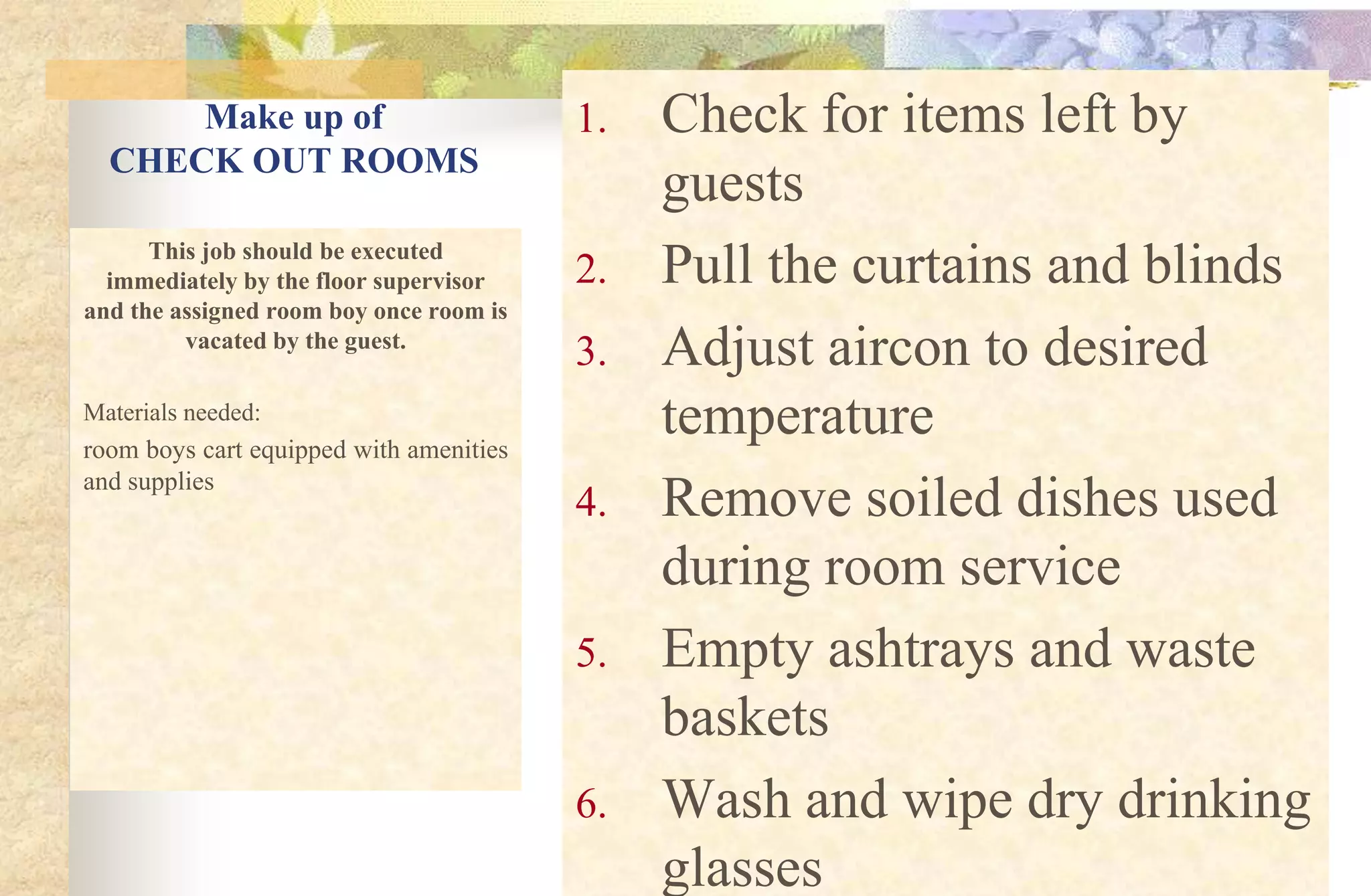Room make up procedure | PPTX