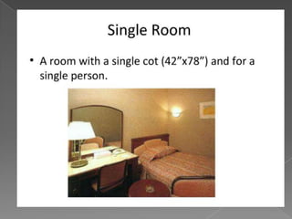 Types of room in Hotel