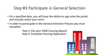 Selection Room Example General Selection - Room Selection 2018 | PPTX