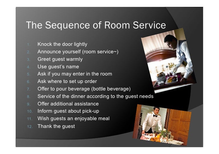 Room Service Procedure Script Room Service Procedure Script