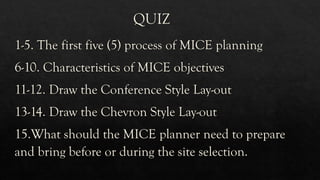Operational Plan Mouse Comprehensive Guide to Room Set-Up and Layouts for MICE Planning | PPTX