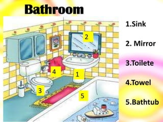 Rooms of the house | PPTX