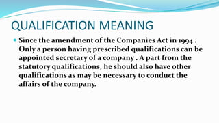 Company secretary | PPT