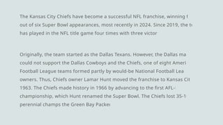 The Kansas City Chiefs Have Won Four out of Six Super Bowl Appearances ...