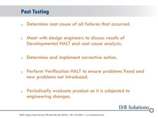 Root Cause Analysis of HALT Failures | PDF