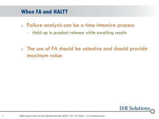Root Cause Analysis of HALT Failures | PDF