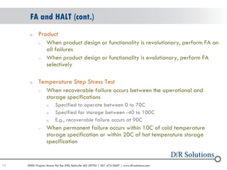Root Cause Analysis of HALT Failures | PDF