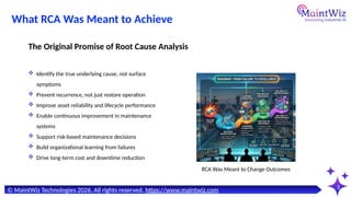Root Cause Analysis Pitfalls: Why Most RCAs Fail & How Modern CMMS ...