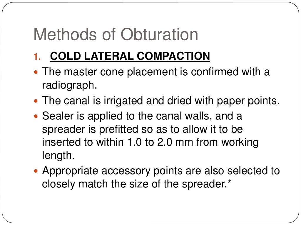 Root canal obturation timing materials and techniques