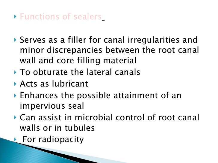 Root canal sealers