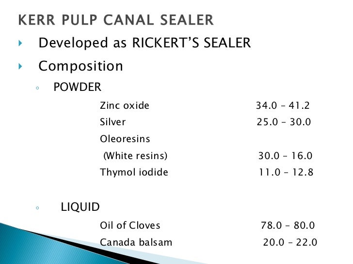 Root canal sealers