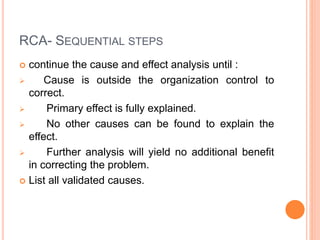 6 Step Rca Root cause analysis | PPTX