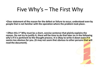 Root cause analysis | PPTX