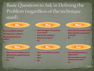 Root cause analysis training | PPTX