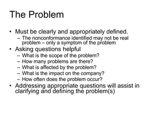Root Cause Corrective Action | PPT