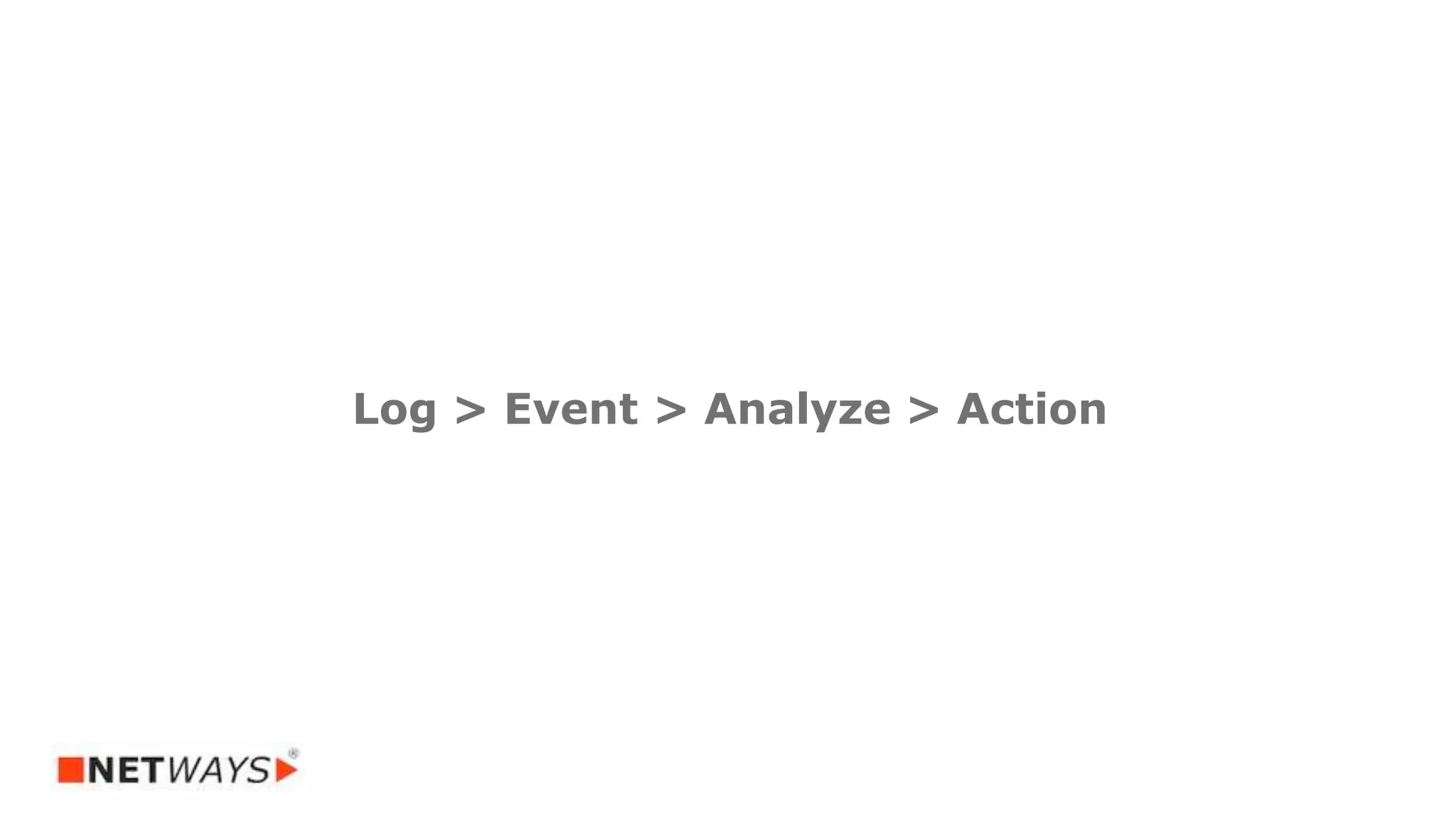 Log > Event > Analyze > Action
 