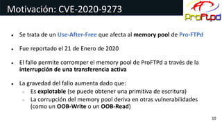 ● Se conoce como memory pool al uso de “pools” (colección de
recursos) para la gestión de memoría dinámica.
● Se utiliza c...
