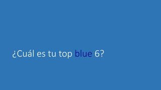 ¿Cuál es tu top blue 6?
 
