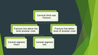  If the fracture line is coronal.
 Healing does not take place if an interaction between the fracture
line and the oral ...