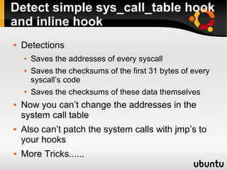 Rootkit on Linux X86 v2.6