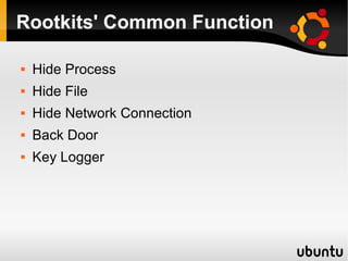 Rootkit on Linux X86 v2.6