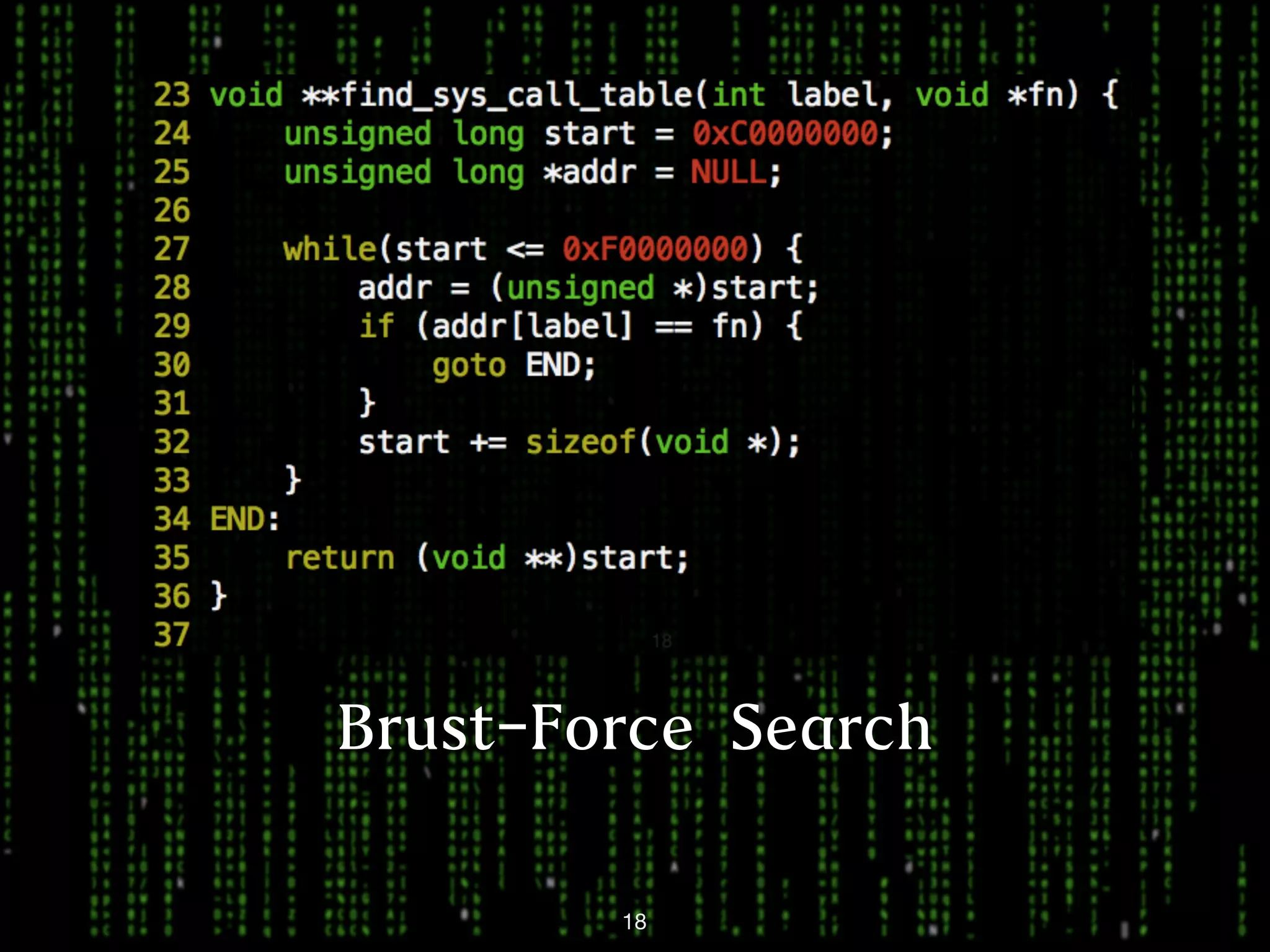 Brust-Force Search 18 