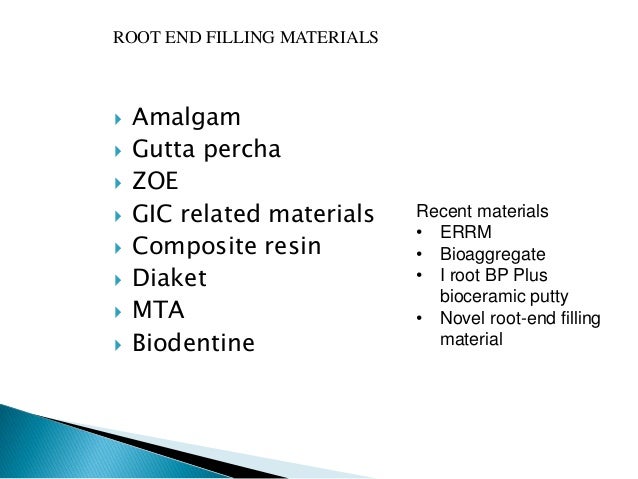 Root Repair Materials