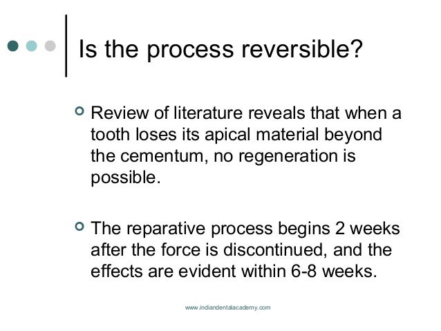 Root resorption in orthodontics literature review