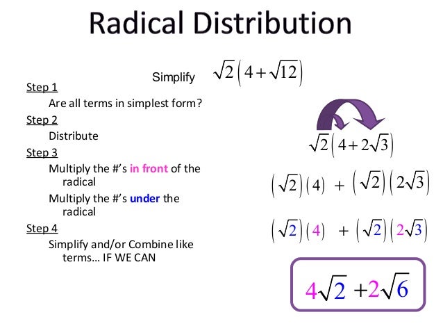 roots and radical expressions 4 12 in simplest form