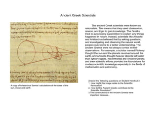 Roots of the scientific revolution Articles