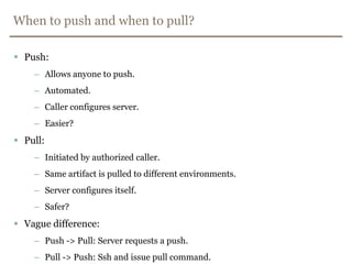Continuous Deployment (Push)PushInvokeInvokePullPull/Push
